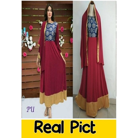 BAJU GAMIS murah set pashmina/ BAJU MUSLIM Linda  BAJU HIJABERS INDIA