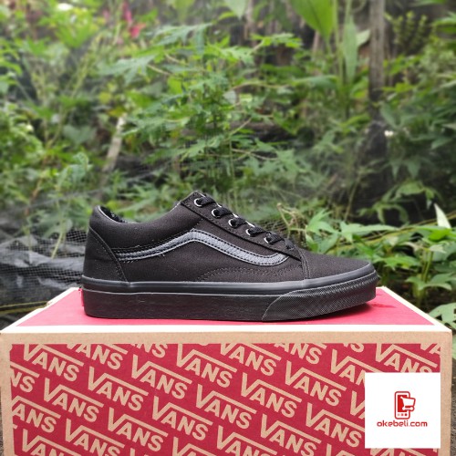 Sepatu Vans Oldskool Canvas Full Black