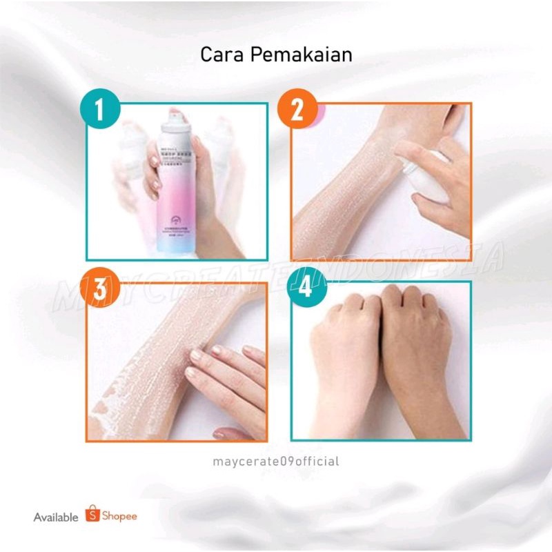 MAYCREATE WHITENING SPRAY 150 ML  MOISTURIZING PEMUTIH ORIGINAL