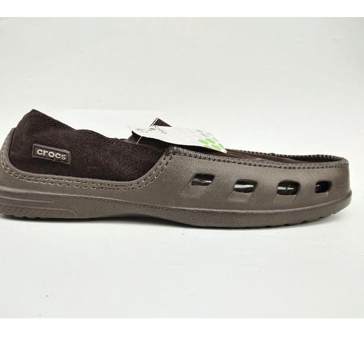 Tidak Diragukan.. Sepatu Crocs Tideline Leather Slip On / Crocs Tideline Suede / Crocs Pria / Sepatu