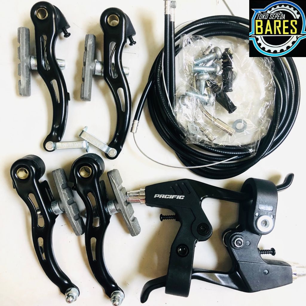 Rem V-Brake Set Sepeda / Pacific SP-G603 BK