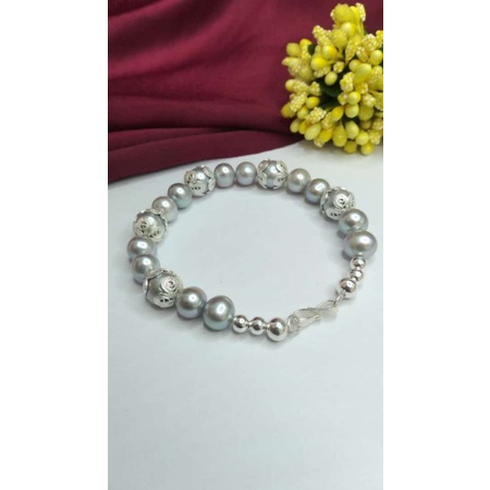 Mutiara lombok asli | gelang mutiara air tawar kualitas silver rangka perak