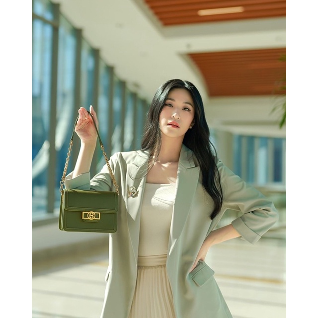 Buttonscarves Izzy Shoulder Bag Dark Green