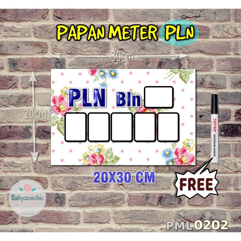 

Zoe Papan Meter Listrik PLN PAM motif Unik - Shabby 02