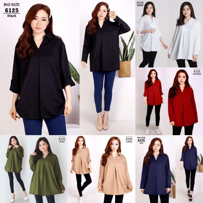 ATASAN BLUS TERBARU FASHION KOREA TERLARIS TERMURAH KEMEJA WANITA