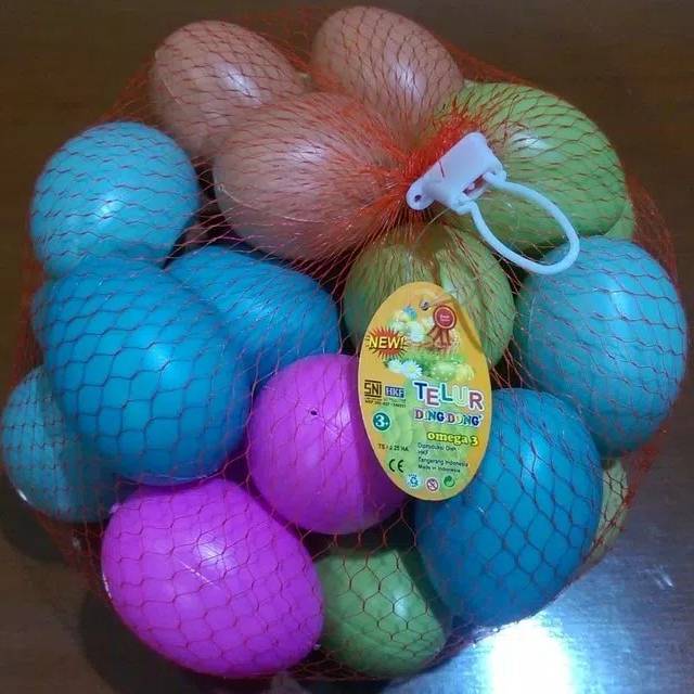 Mainan Anak Telur Plastik Warna Warni Isi 25Pcs