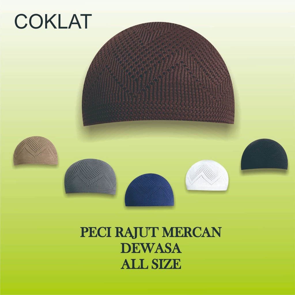 Peci Rajut Mercan / Peci Rajut / Peci Murah / Kopiah/Peci