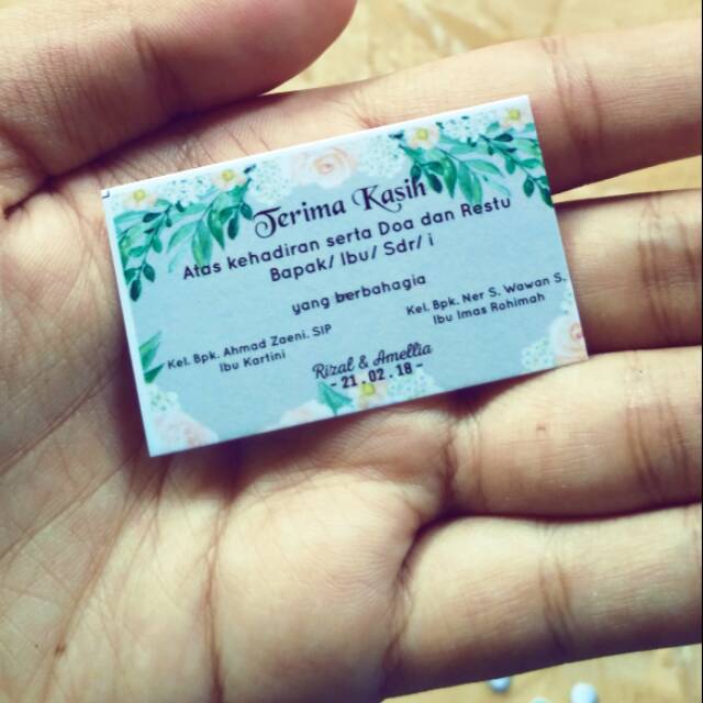 

Ucapan terimakasih | Souvenir Tag