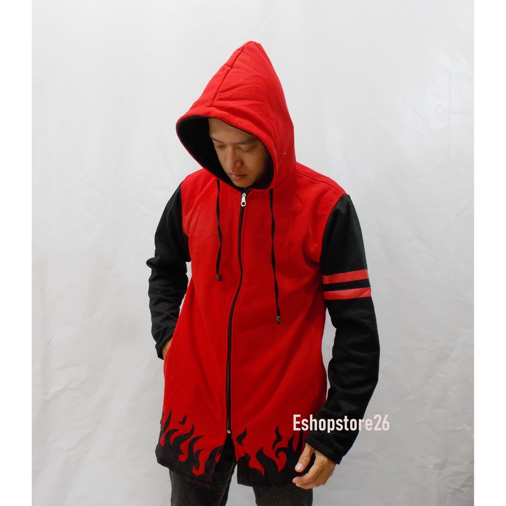 Jubah yondaime hokage Merah - Jaket Naruto Yondaime Hokage Merah