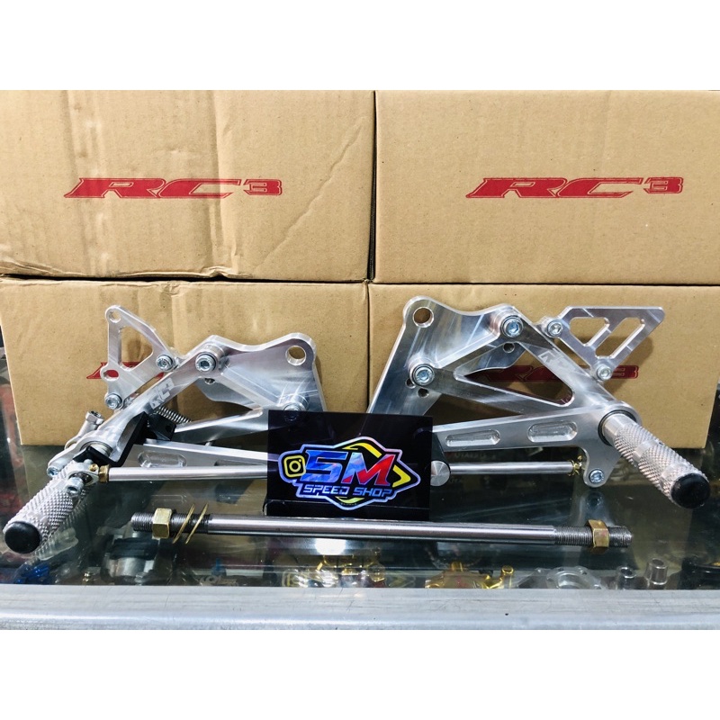 Footstep Underbone RC3 New model Honda Sonic 150 & Honda GTR 150 bahan dural T6 pemasangan PNP Step 