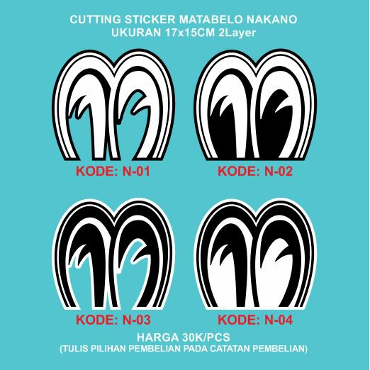 

CUTTING STICKER MATABELO NAKANO 17x15CM 2WARNA ORACAL