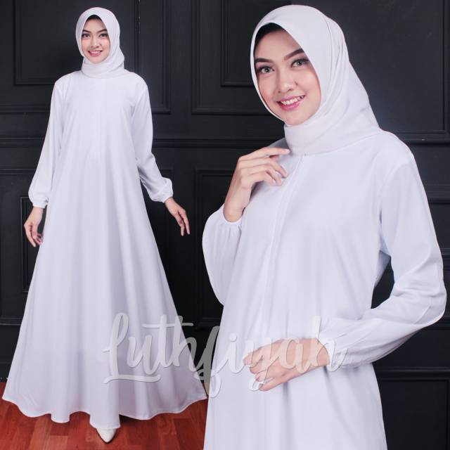 GAMIS PUTIH POLOS / BAJU GAMIS WARNA PUTIH