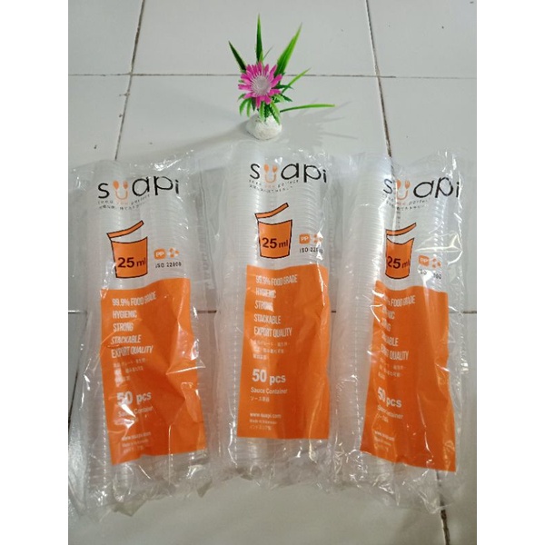 Cup saos/sambal/slime 25ml merk Suapi
