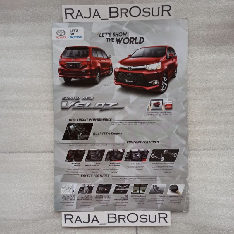 Poster brosur Toyota Grand New Veloz dual VVT - I engine