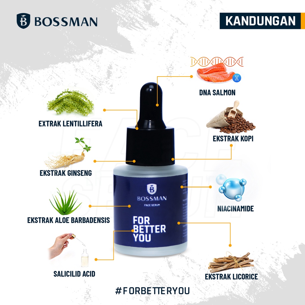 BOSSMAN Skincare Pria Paket Perawatan Wajah Original