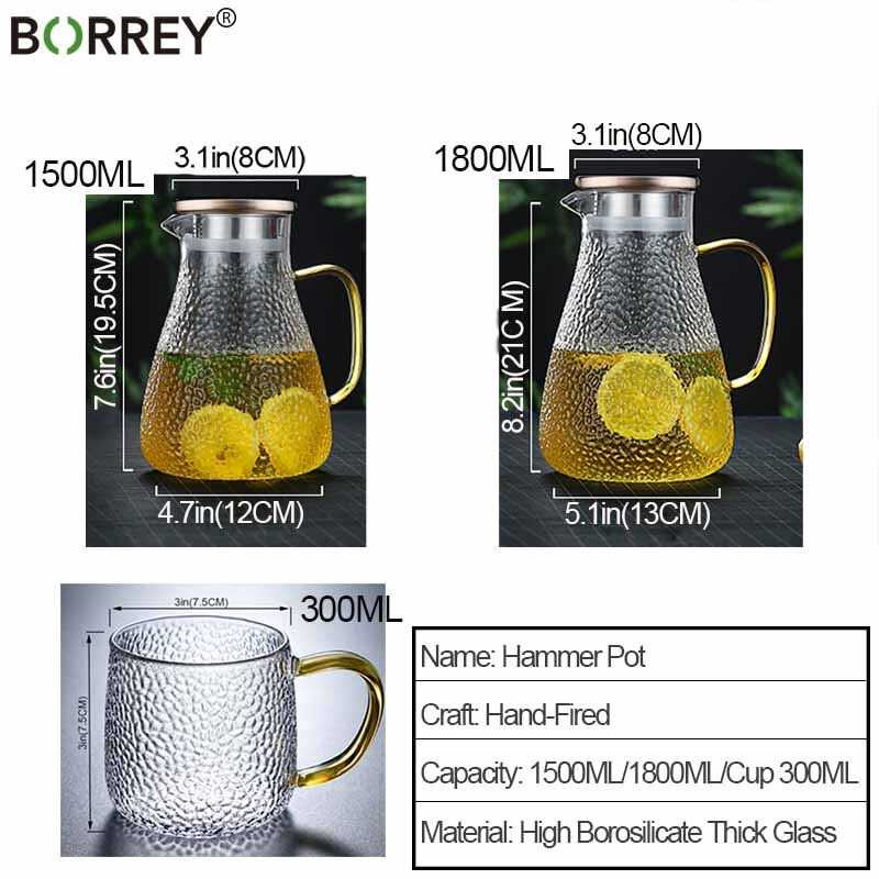 IDN MY HOME - BORREY Teko Pitcher Teh Chinese Teapot Borosilicate Glass - BR-271