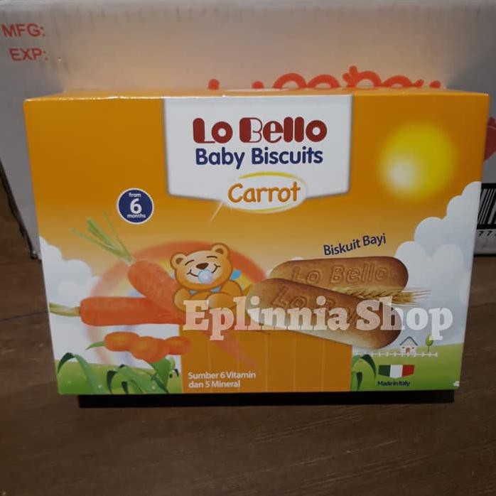 

LO BELLO BABY BISCUITS 200 GR BISKUIT BAYI RASA WORTEL