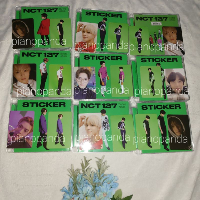 OFFICIAL NCT 127 STICKER ALBUM JEWEL CASE VER. (UNSEALED) - Yuta Set, Mark, Jungwoo, Doyoung PC