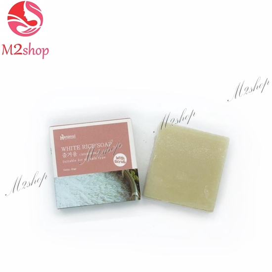 [ HWR ] Hanasui White Rice Soap With Scrub - Hanasui Sabun Beras