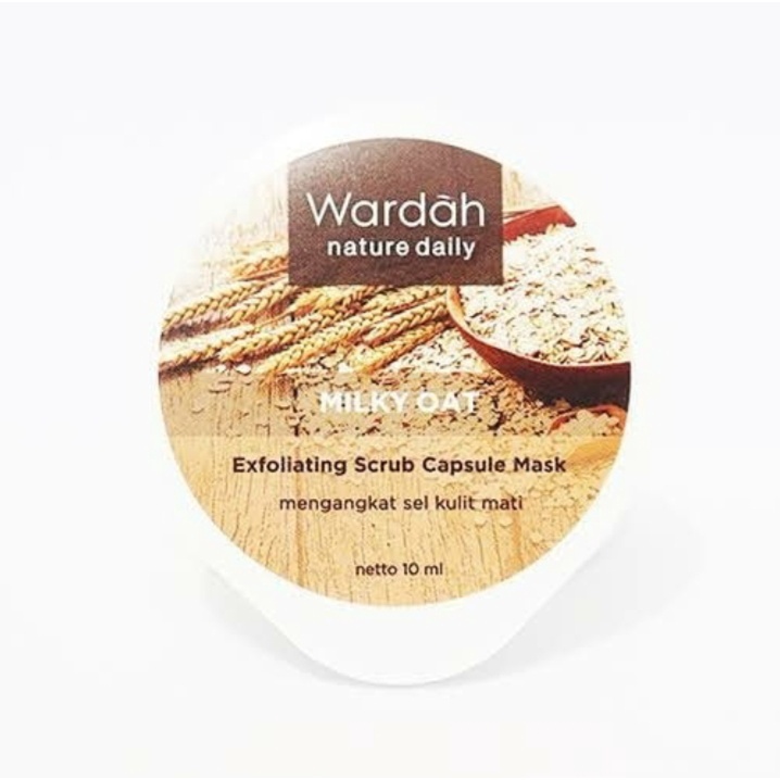 Wardah Nature Daily Milky Oat Exfoliating Scrub Capsule Mask