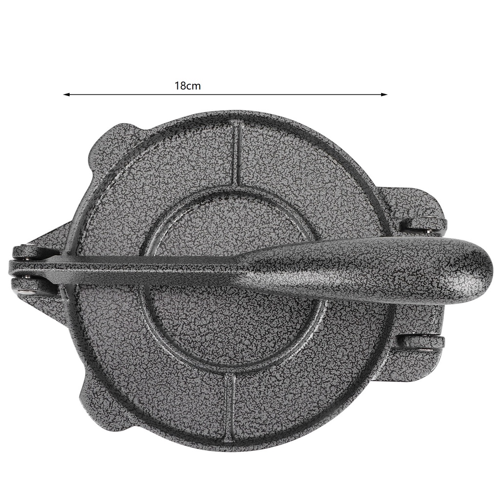 Alat Pembuat Tortilla Press Tortilla Press Maker 18cm Cast Tortilla Adonan Menekan Alat Perlengkapan Dapur Abu-abu Tekan Basis Datar Bakeware Alat