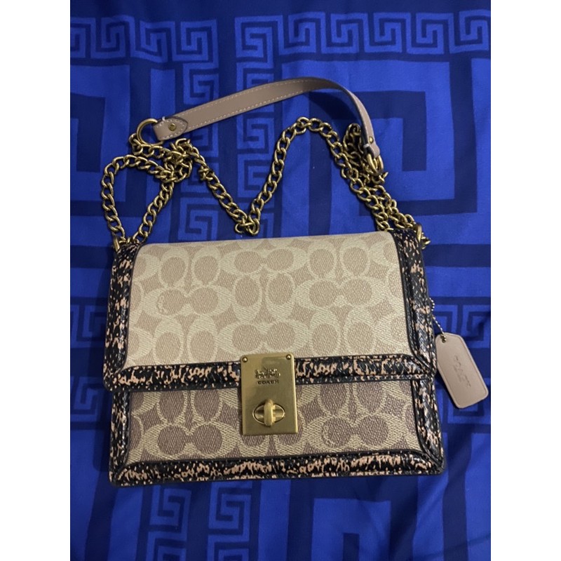 COACH HUTTON SHOULDER BAG SNAKE