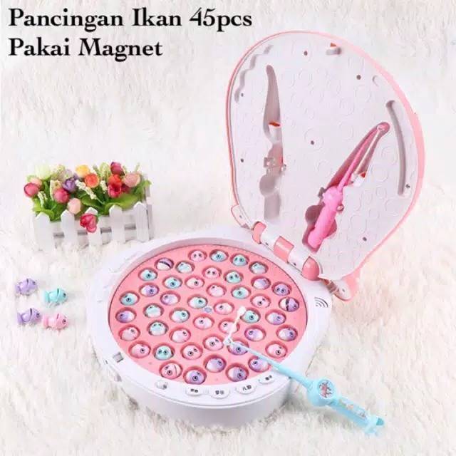 Tma / Mainan Anak Pancingan ikan 45pc model hippo size besar model lengkap music piano