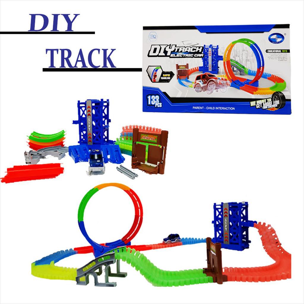 Mainan Diy Track Electric/  Mainan Mobil Track DOS 555-12