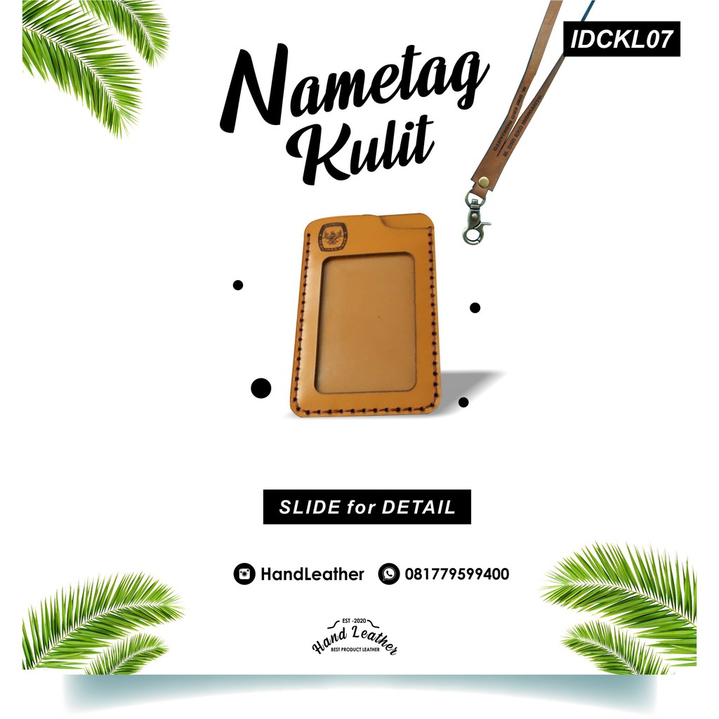 

Name tag kulit dan yoyo id name tag kulit asli-CORECTED TAN