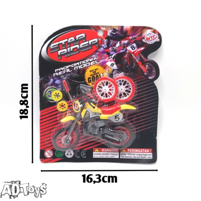 Mainan Motorcross Motor Trail Bahan Tipe X Trondol