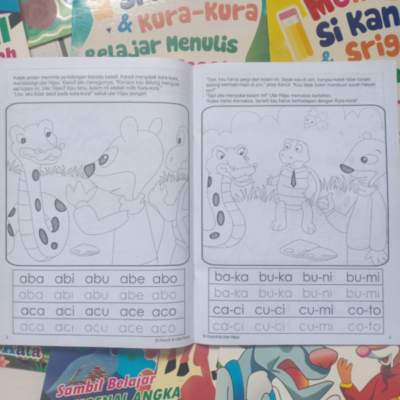 Buku Anak Buku Mewarnai Si Kancil Binatang Ukuruan Besar Paud Tk Sd Shopee Indonesia