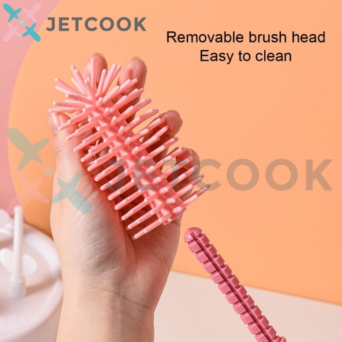 Jetcook 3 in 1 Silicone Bottle Brush Sikat Silikon Botol Bayi &amp; Nipple Dot