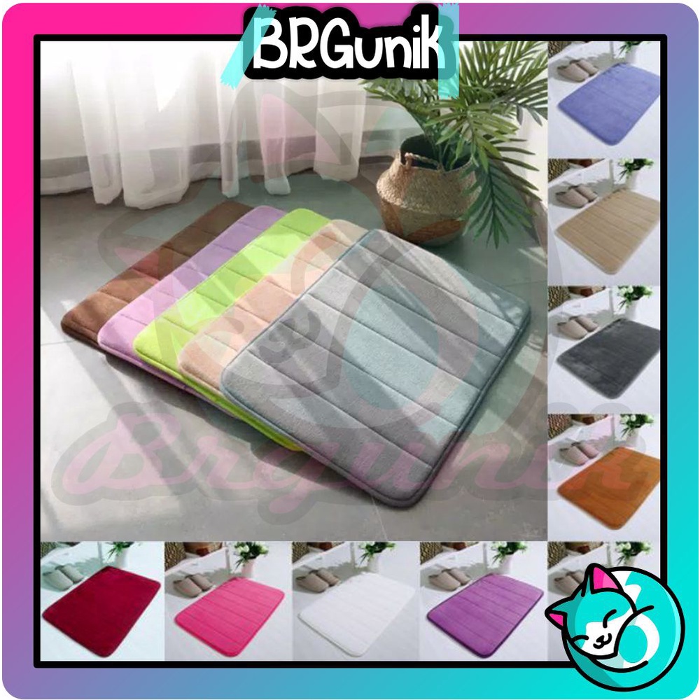 BRGUNIK Keset Kaki Anti Slip 40 x 60cm  / Bahan Memory Foam Menyerap / Kualitas Bagus R386