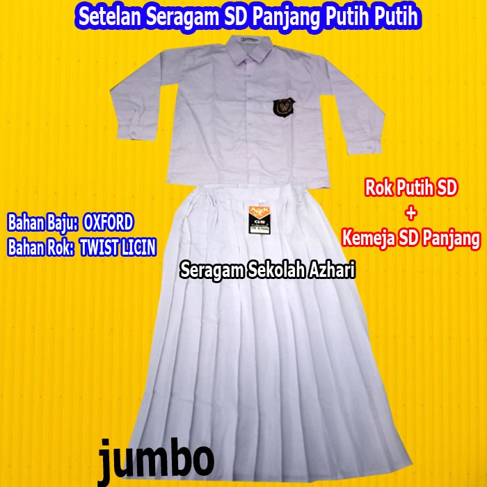 STELAN SERAGAM SD PEREMPUAN PUTIH PUTIH-SERAGAM ANAK SD PUTIH PUTIH PEREMPUAN-SERAGAM SEKOLAH SD
