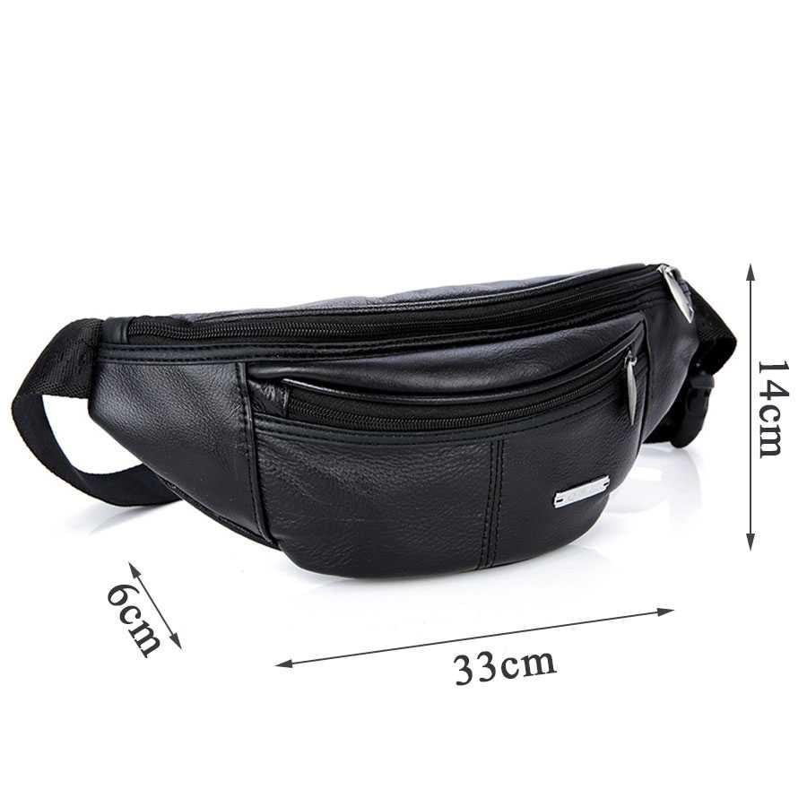 Tas Pinggang Waistbag Pria Bahan Genuine Leather - MBA62