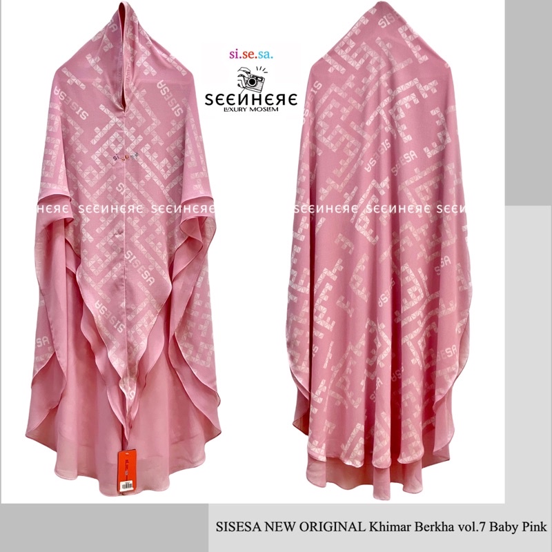 SISESA NEW ORIGINAL GUARANTEED - Khimar Berkha Vol.7 Baby Pink