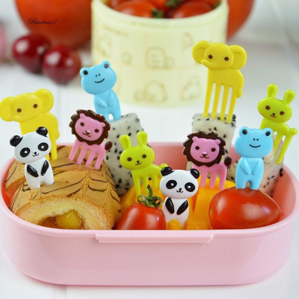 Set Isi 10 Garpu Buah Food Picks Animal Garpu Mini Bekal Makanan Anak