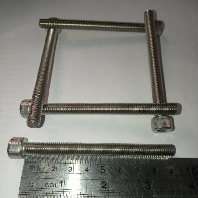 Baut L M8 X 90(9cm) stainless 304