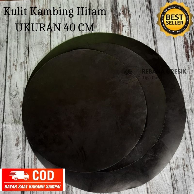 Sperpat ketipung kulit kendang dut ukuran 36 cm warna hitam kulit kambing