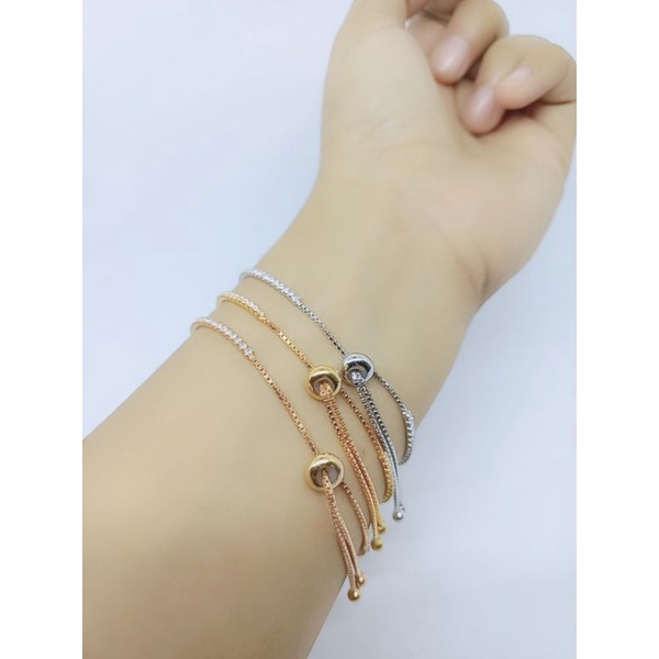 gelang serut listring mp/ gelang perak 925 asli lapis emas/ gelang fashion wanita impor