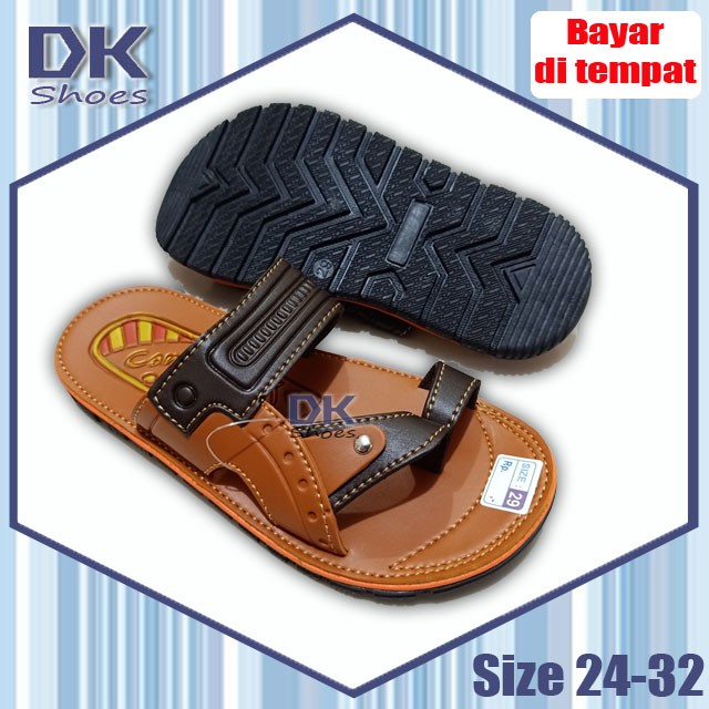 Contest 24-33 / Sandal Selop Santai Formal Anak Laki / Sandal Imitasi Kulit Anak