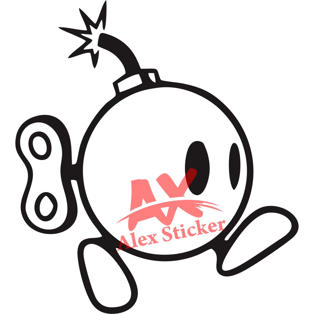 STIKER STICKER MOBIL LAPTOP MOTOR CUTING STIKER BOOM LUCU UNIVERSAL