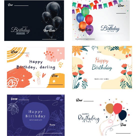 

kartu ucapan happy birtday | ulang tahun | greetings card | label