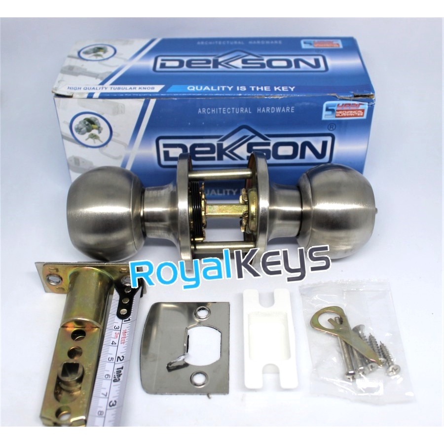 Kunci Bulat Kamar Mandi Dekson Dekkson KCBL 9587 T9587 BK SSS Handle Knob
