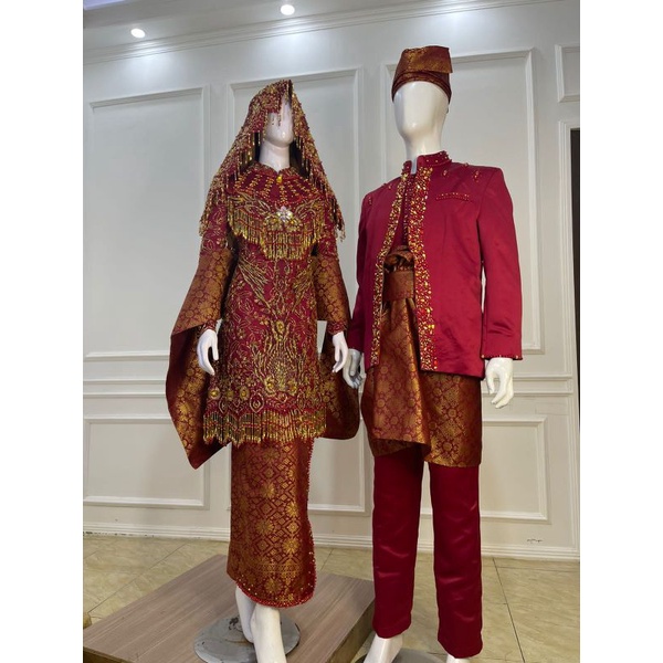 SALE..SALE PAKET KOMPLIT /!! COUPLE BAJU KEBAYA AKAD NIKAH/KEBAYA AKAD COUPLE BESKAP BRIDAL