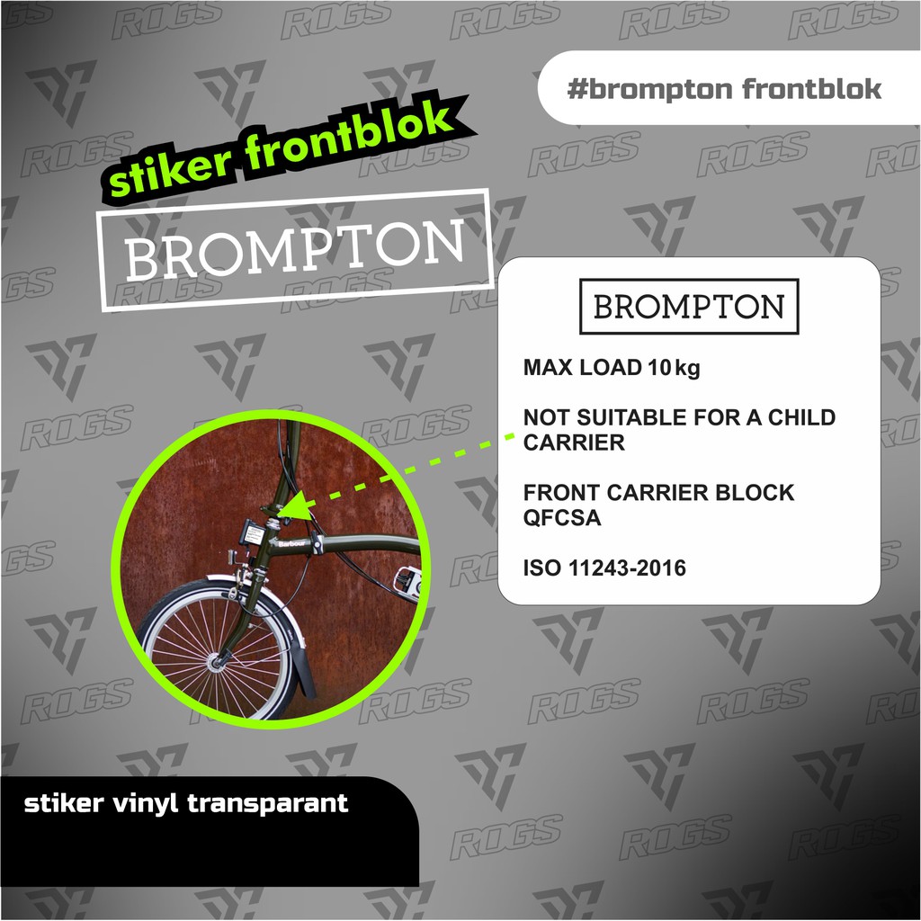 

PROMO stiker frontblok / Stiker sepeda / stiker vinyl