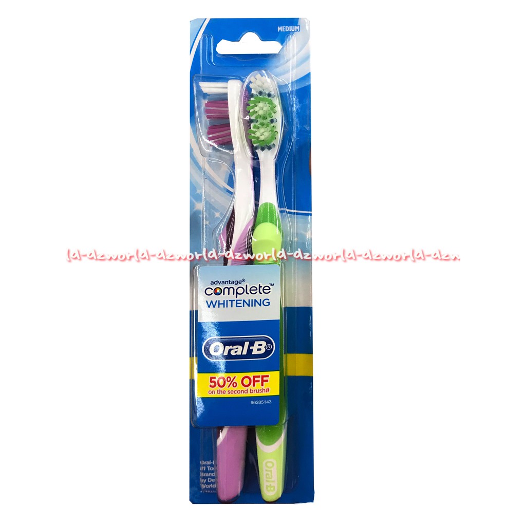 Oral B Complete Whitening Isi 2 Pcs Sikat Gigi Oral-B membantu memutihkan gigi