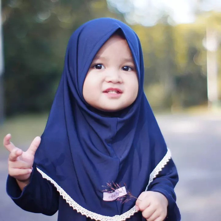 NH506 Hijab Instant Spandek Premium Bayi /Anak Kids Renda Kepala 0-1 Tahun Murah