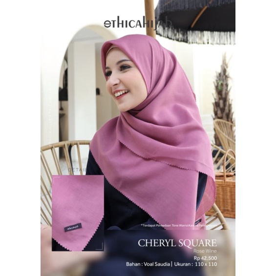 HIJAB SEGIEMPAT LASERCUT ° CHERYL SQUARE  ETHICA HIJAB