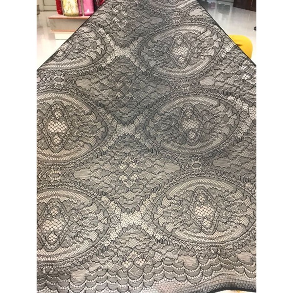 Kain brokat lace chantily meteran